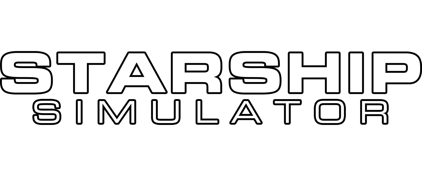 Starship Simulator Logo White
