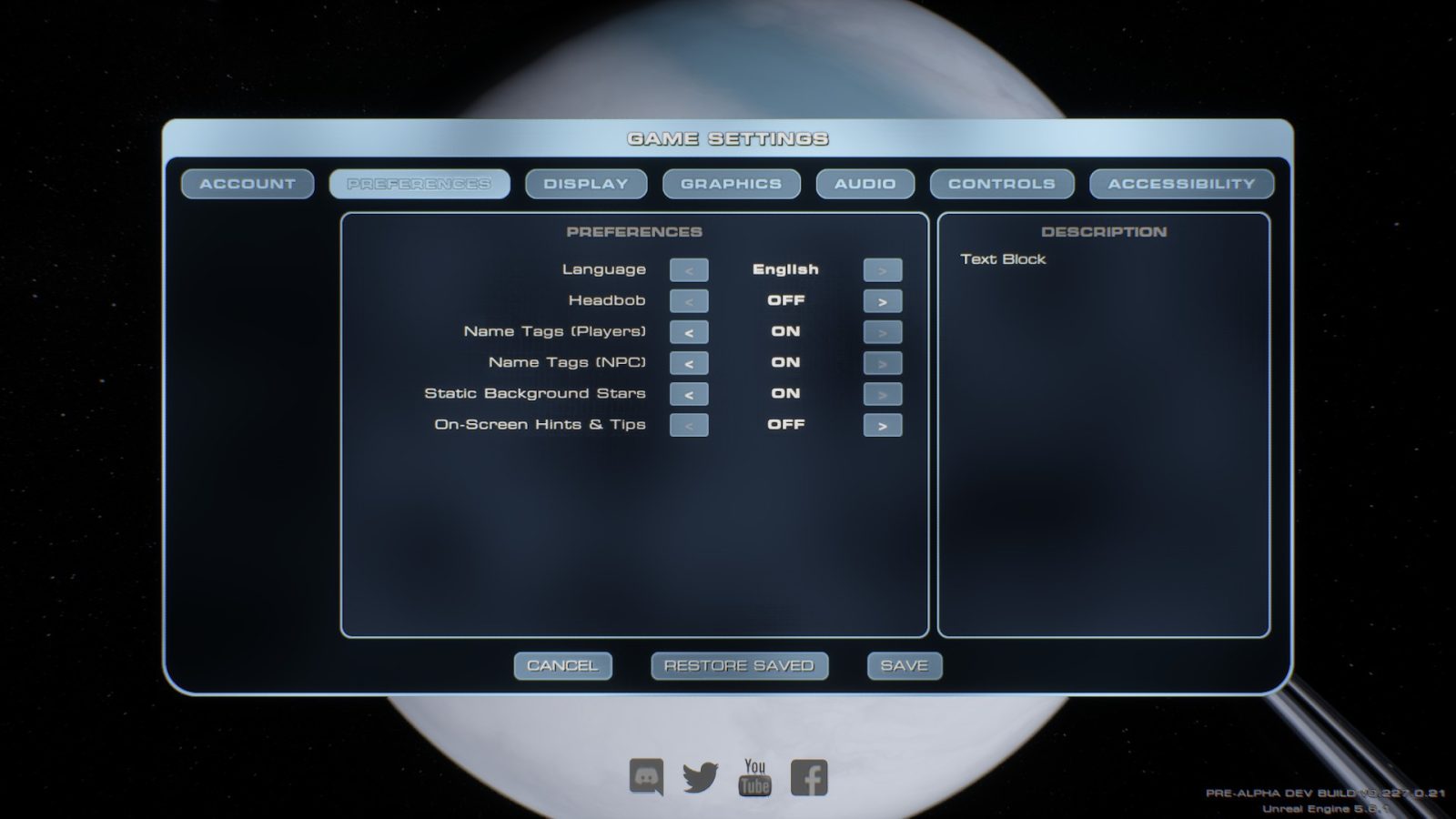 Preference Settings